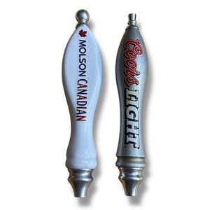 Molson Canadian & Coors Light Beer Tap Handles